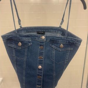 Denim corset style top